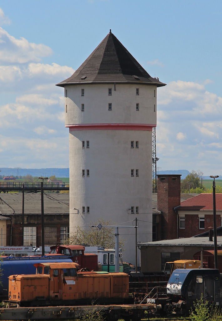 Wasserturm am Rangierbahnhof Nordhausen im April 2014