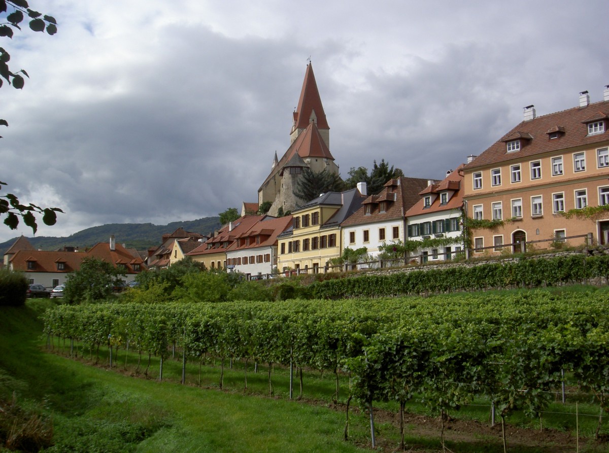 Weienkirchen in der Wachau, Altstadt mit St. Florian Kirche (22.09.2013)