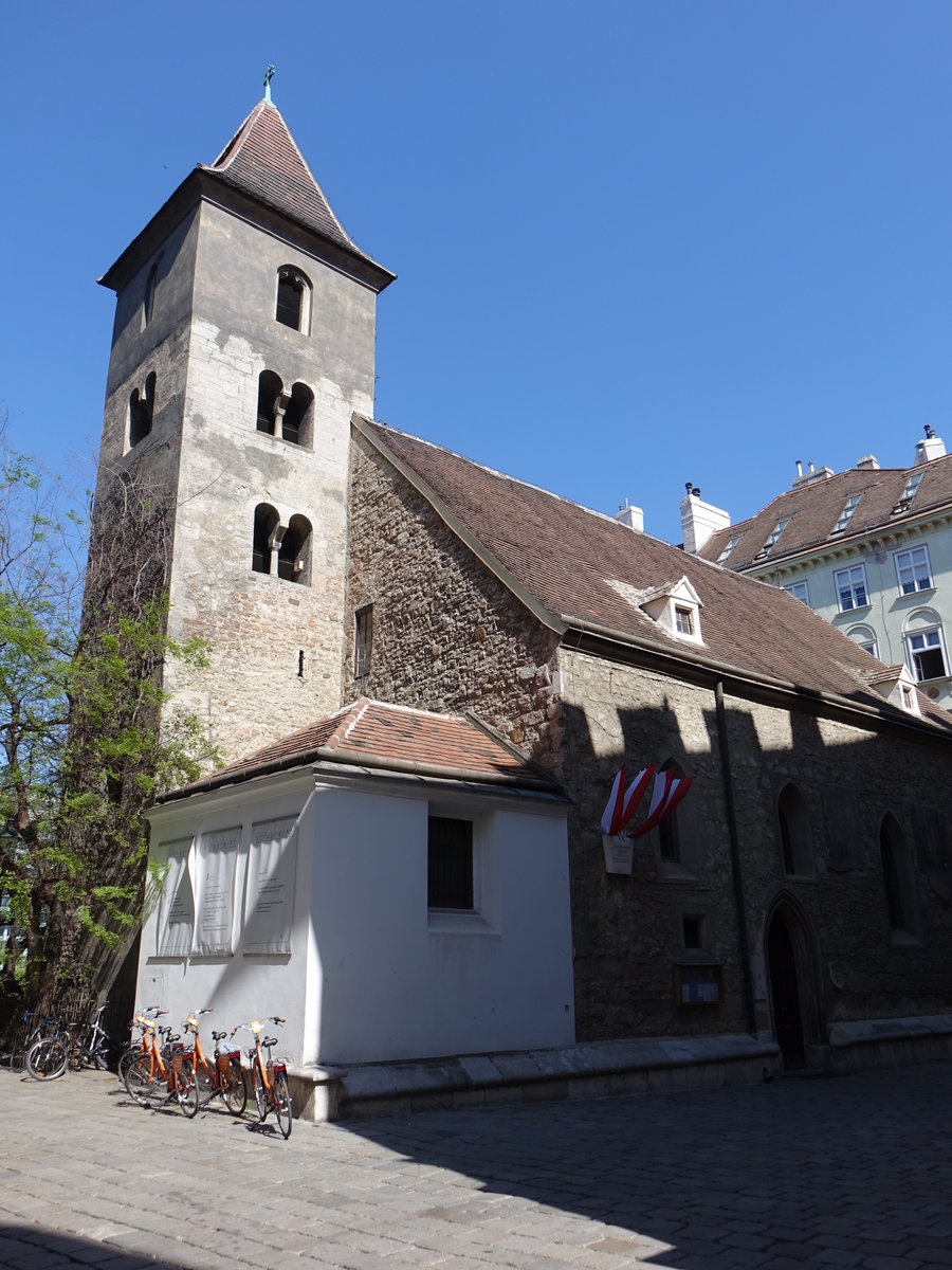 Wien, Pfarrkirche St. Ruprecht, lteste Kirche Wiens, erbaut im 11. Jahrhundert (20.04.2019)