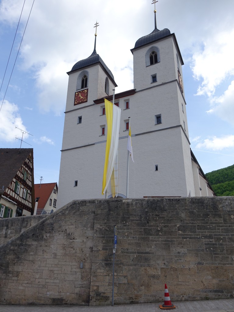 Wiesensteig, Stiftskirche St. Cyriakus, erbaut 1466 (10.05.2015)