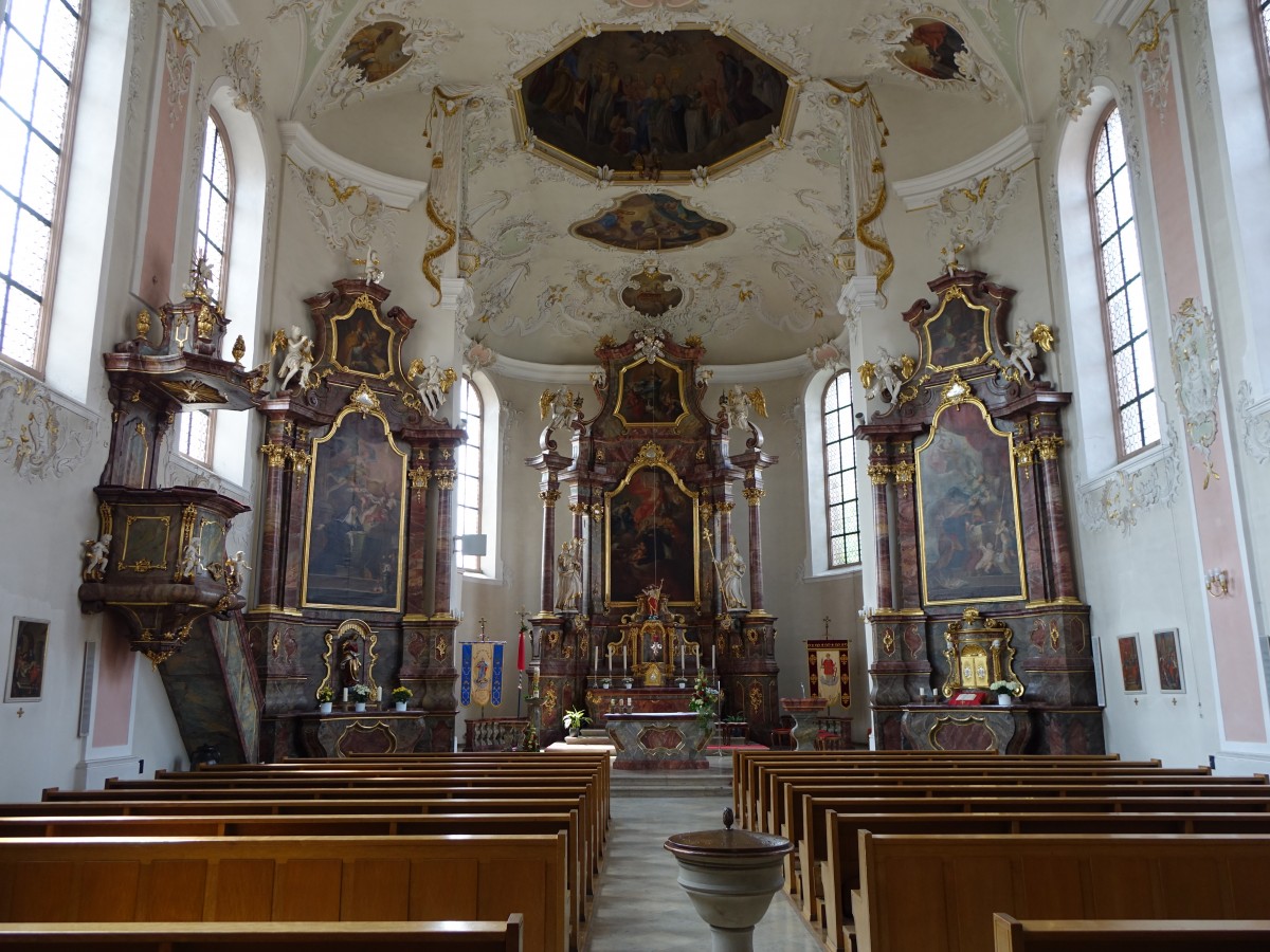 Wiesloch, Rokoko Altre von Nikolaus Steiner in der kath. St. Laurentius Kirche (31.05.2015)