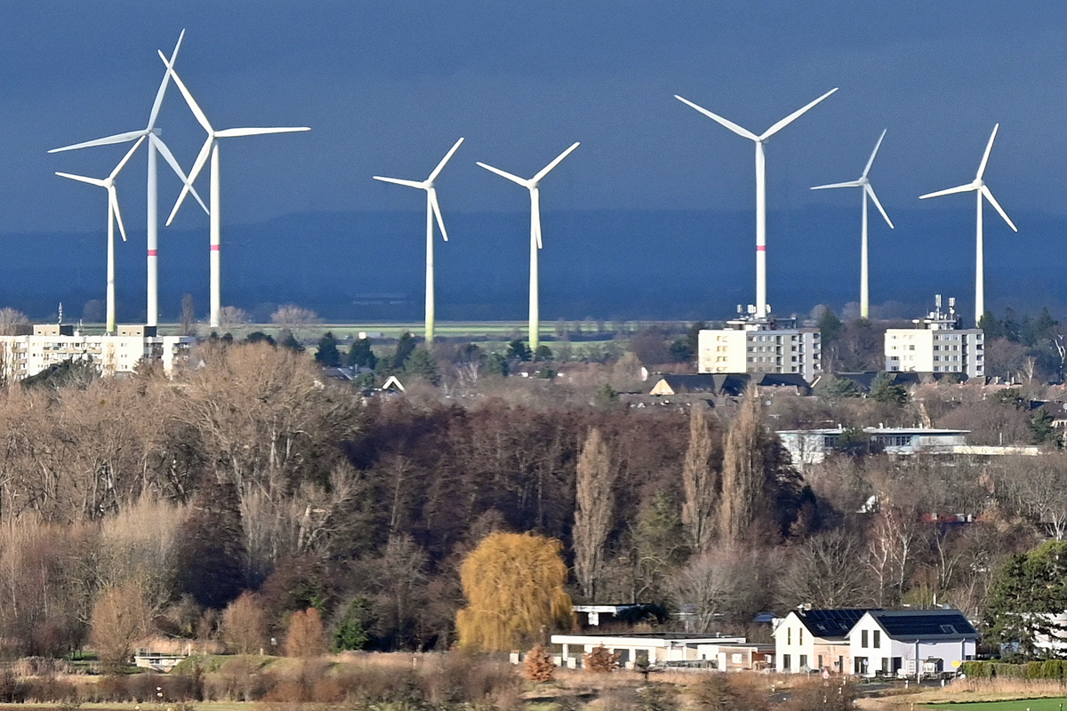 Windpark (Ausschnitt) nord-westlich von Euskirchen - 12.12.2023