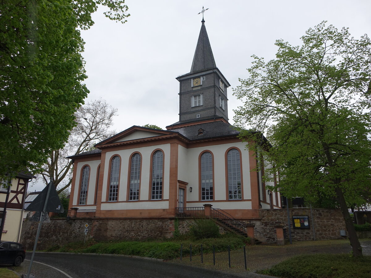 Wissmar, evangelische Kirche, erbaut von 1827 bis 1830 durch den Architekten Friedrich Louis Simon (30.04.2022)