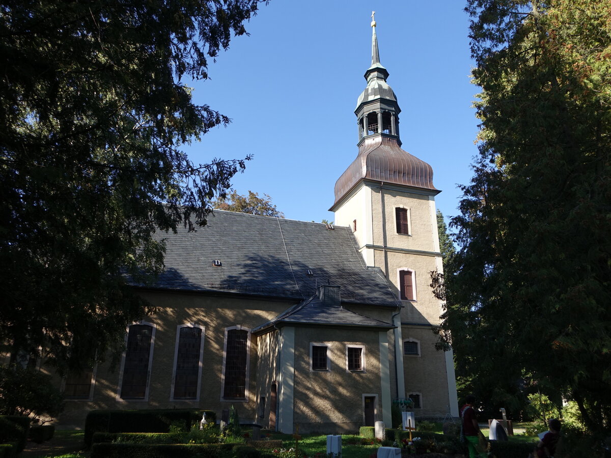 Wittgensdorf, evangelische Kirche, erbaut 1657 (16.09.2023)