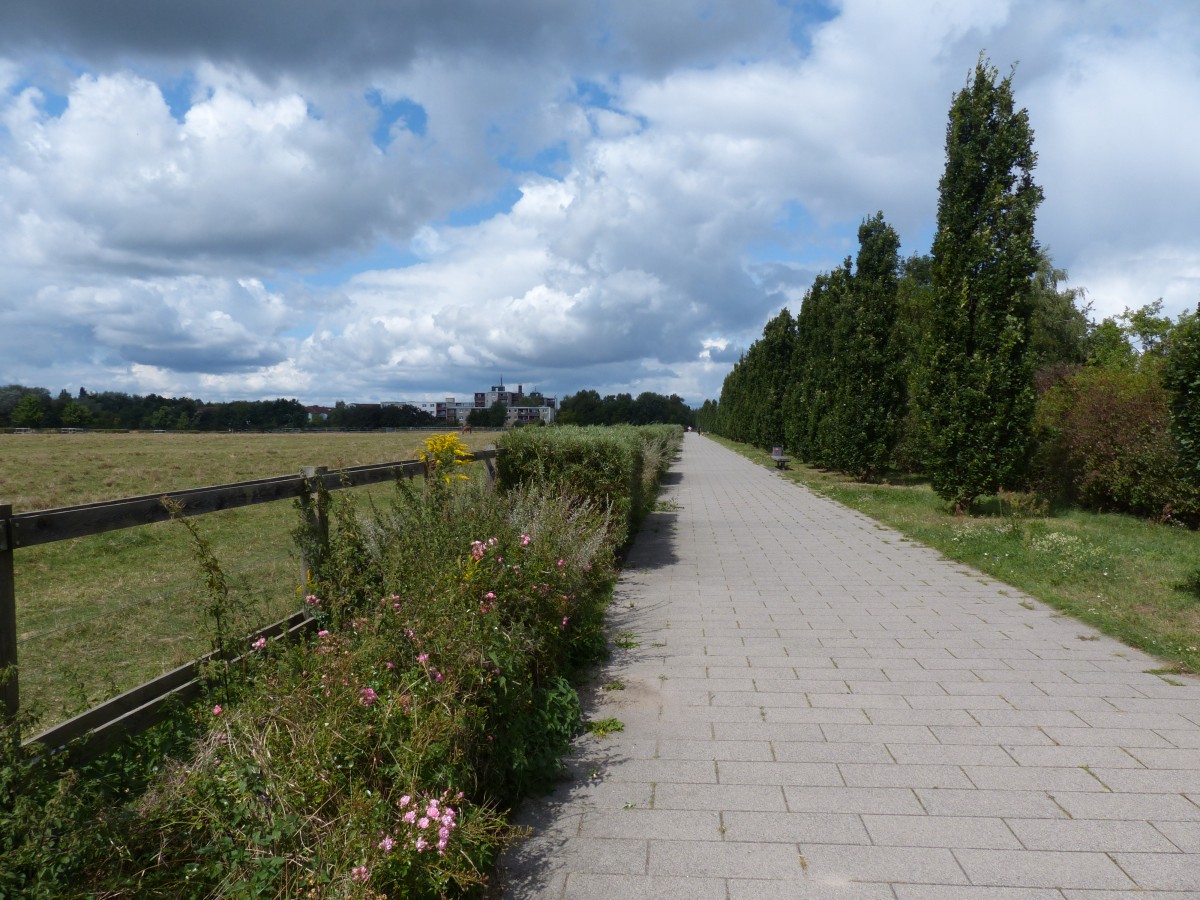Wo einst die Berliner Mauer war, ist zwischen Schnefeld und Rudow eine idyllische Gartenanlage mit landwirtschaftlicher Nutzung entstanden. 7.9.2014