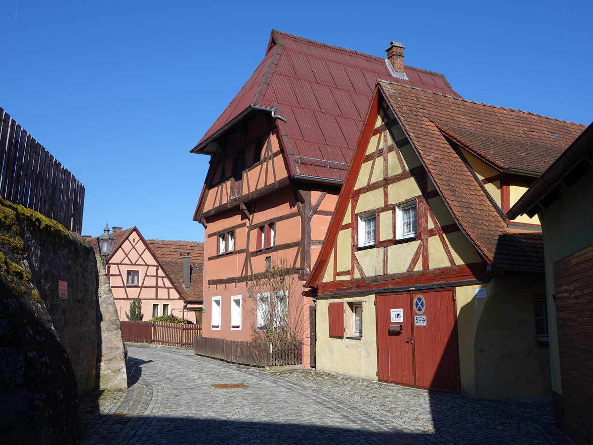 Wolframs-Eschenbach, Pfrndehaus in der Frbergasse, erbaut von 1409 bis 1410 (07.03.2021)