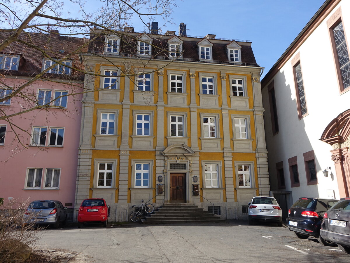 Wrzburg, Ev. Pfarrhaus am Schottenanger im Mainviertel (21.02.2021)