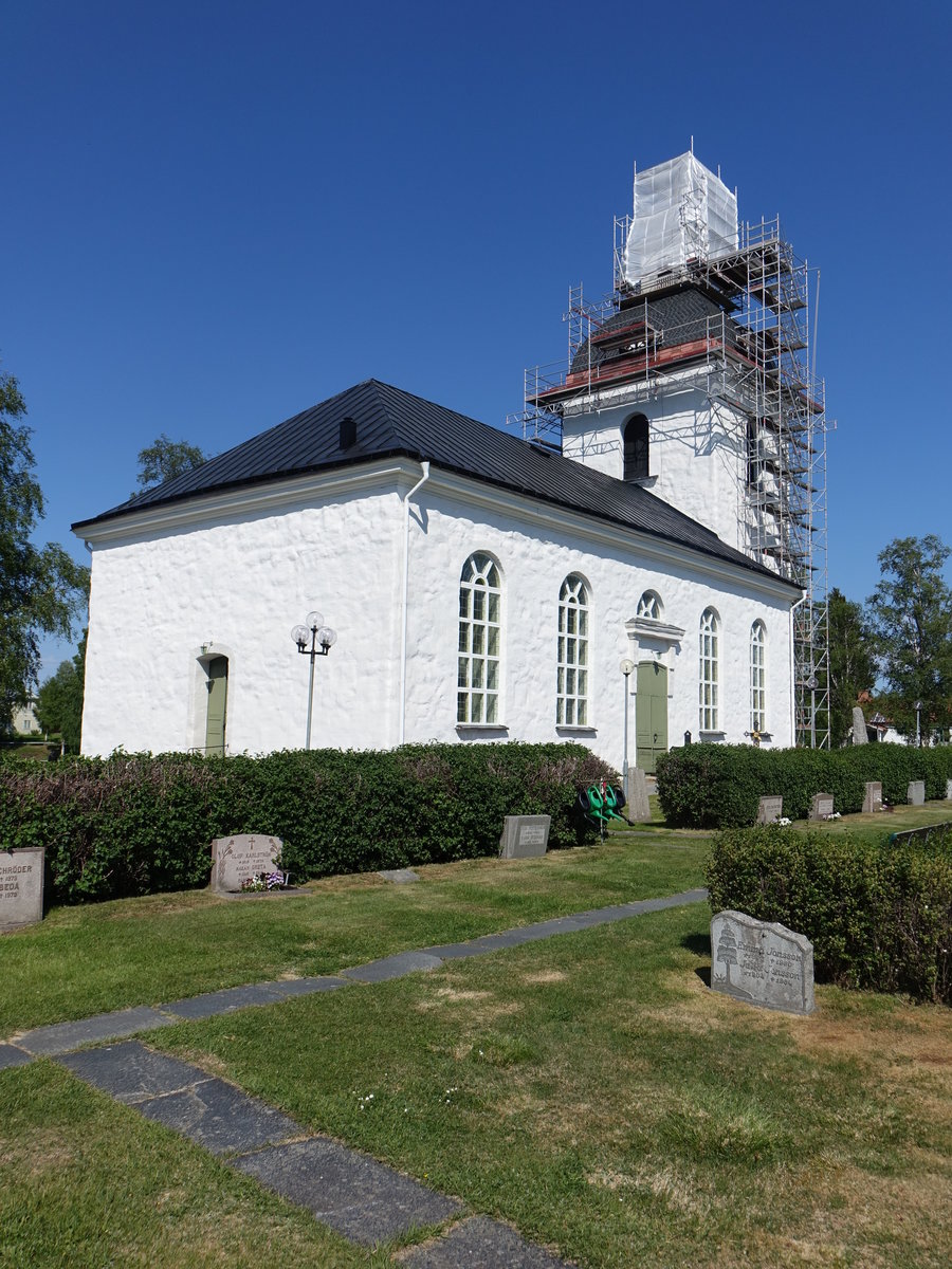 Ytterhogdal, Ev. Kirche, erbaut von 1799 bis 1809 von dem Baumeister Johan Christian Loll (31.05.2018)