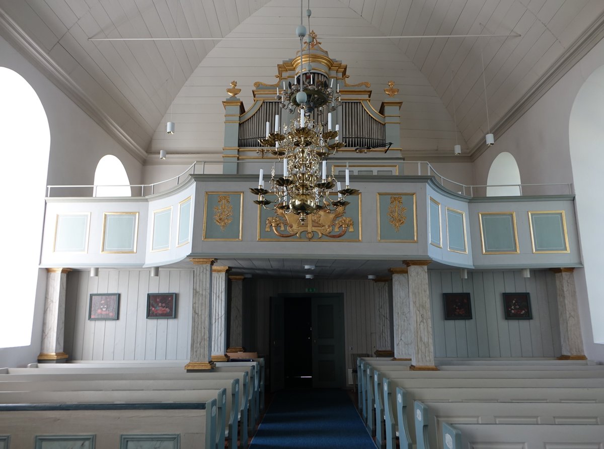 Ytterhogdal, Orgelempore in der Ev. Kirche, Jmtlands ln (31.05.2018)