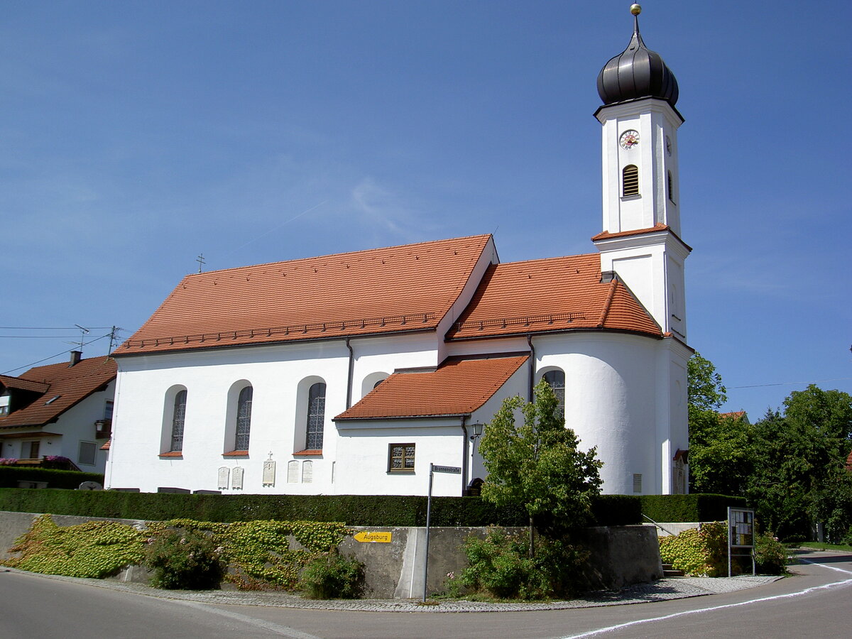 Zahling, kath. Pfarrkirche St. Gregor, erbaut 1778 (19.07.2014)