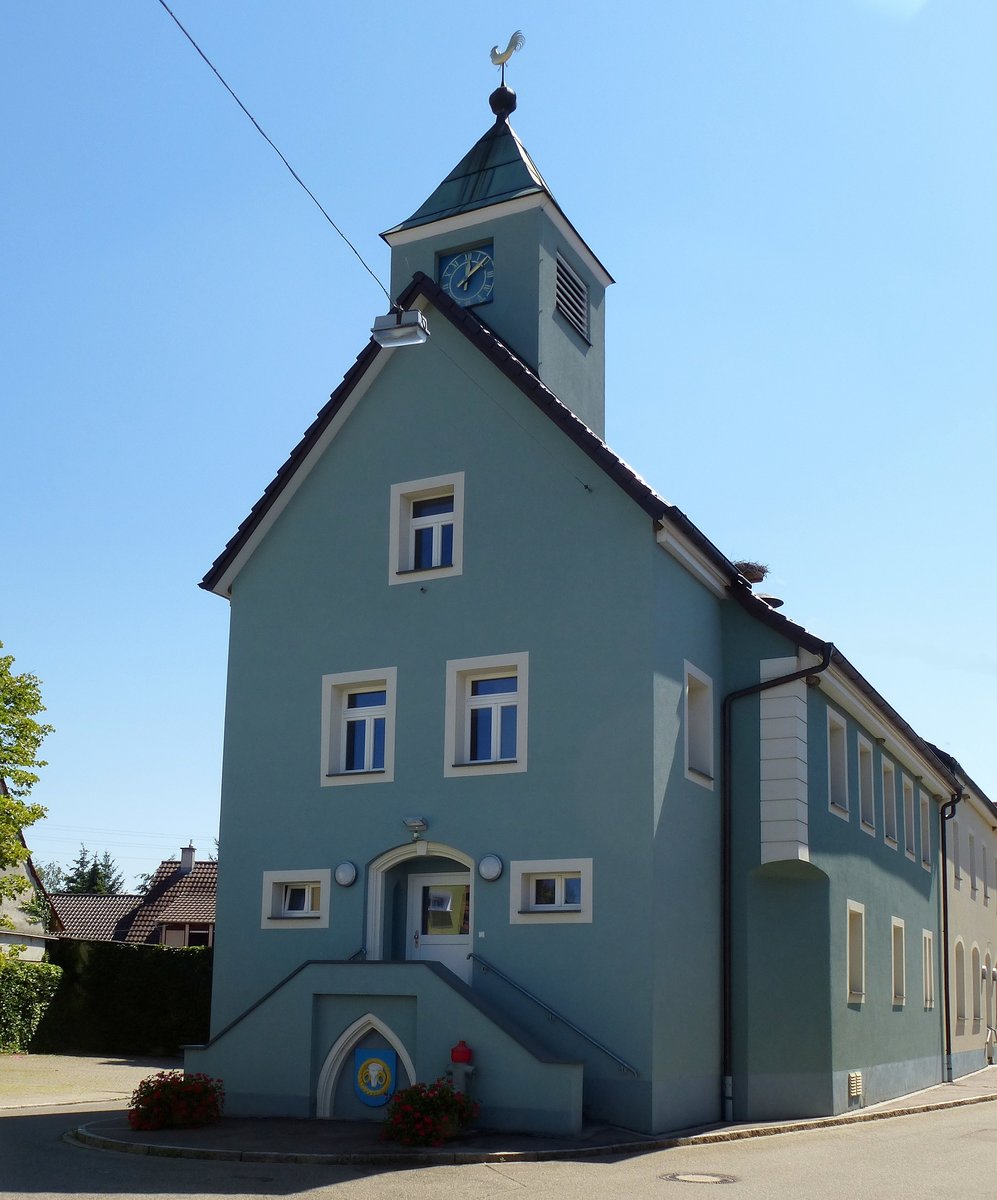 Zinkern, das ehemalige Rathaus der kleinen Gemeinde im Markgrflerland, wurde 1971 ein Ortsteil von Neuenburg am Rhein, Sept.2017