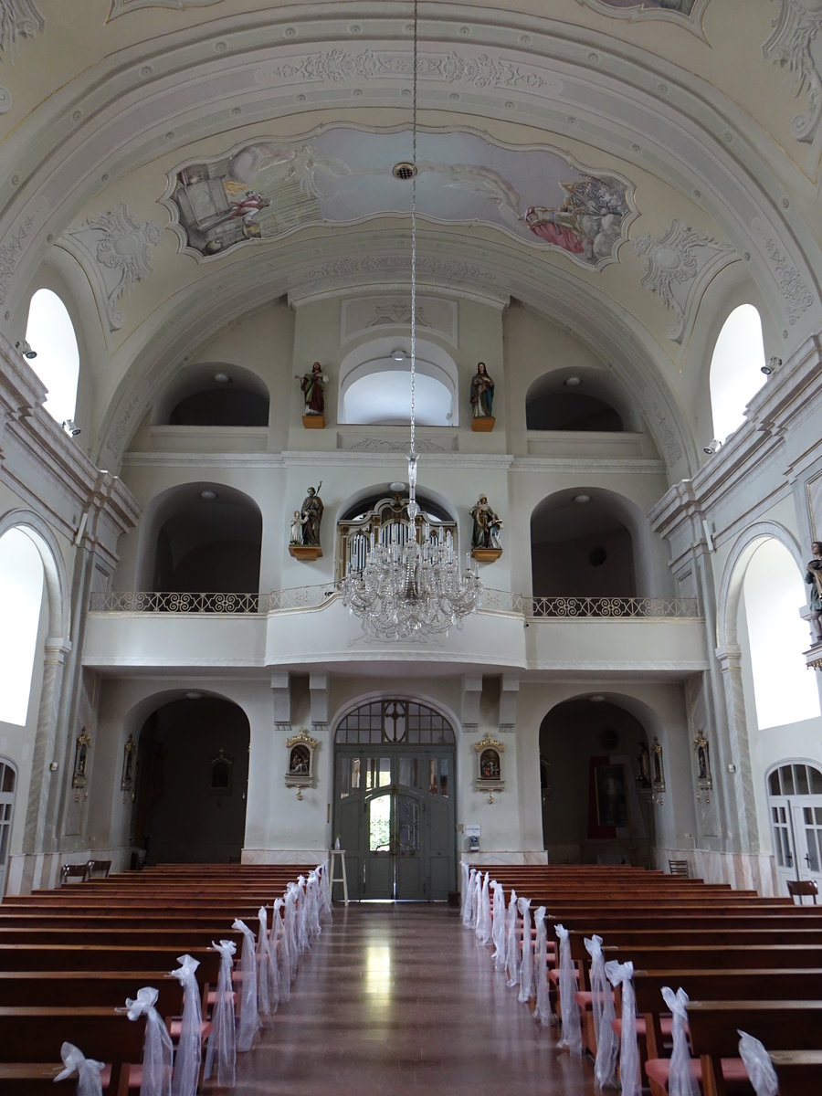 Zlate Moravce / Goldmorawitz, Orgelempore in der St. Michael Kirche (29.08.2020)