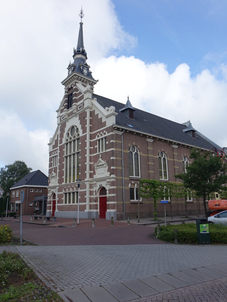 Zwartsluis, Protestantse Kerk am Singel, erbaut von 1887 bis 1892 (24.07.2017)