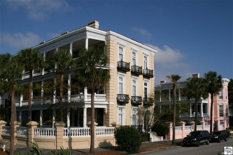 Alte Herrenhuser in Charleston. Aufgenommen am 23. September 2008.