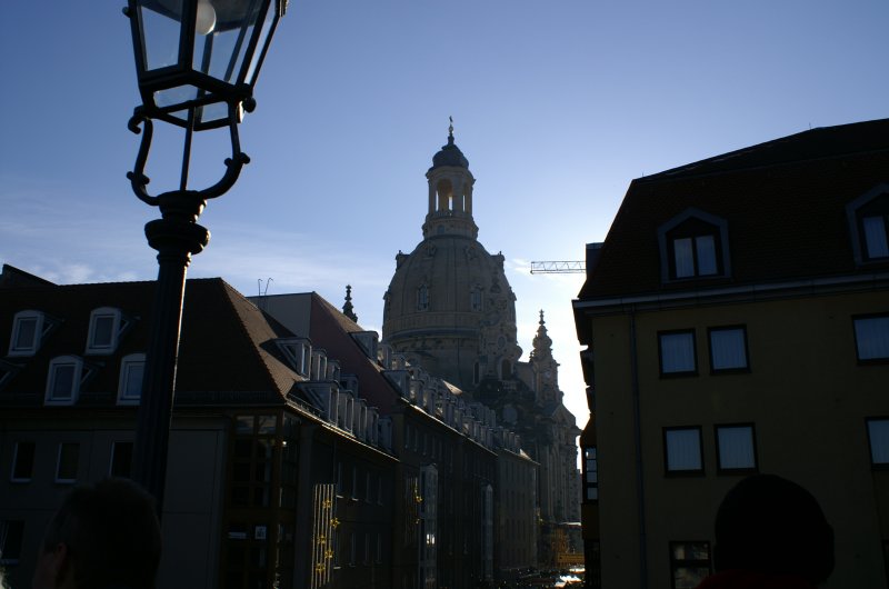 Blick von der Brhlsche Terrasse in Richtung Frauenkirche.