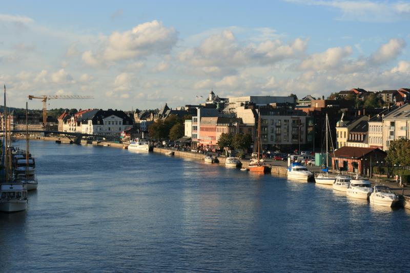 Blick ber Fredrikstad und die Glomma; 10.09.2009