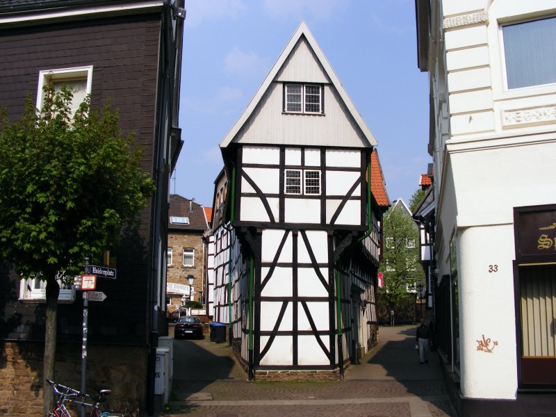 Das  Bgeleisenhaus  in der Altstadt von Hattingen am 15. April 2009.