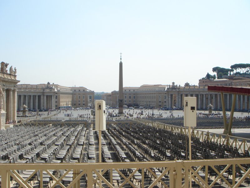 Der Peter's Platz im Vatikan. Aufgenommen im Sommer 2006