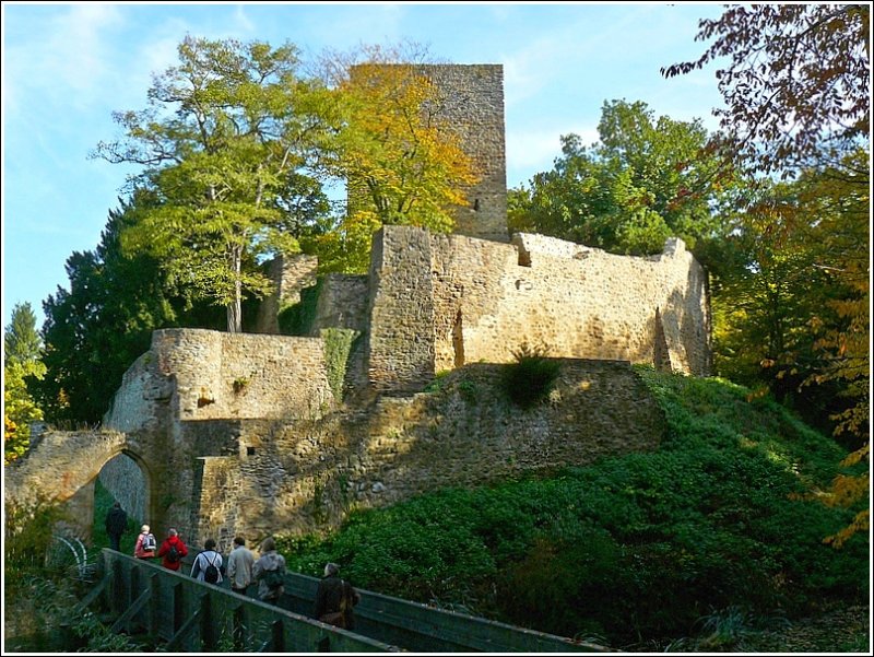 Die Hardtburg (12. Jahrhundert) liegt nicht weit von Kreuzweingarten (Euskirchen) entfernt und kann von dort bequem erwandert werden. 11.10.08 (Hans)