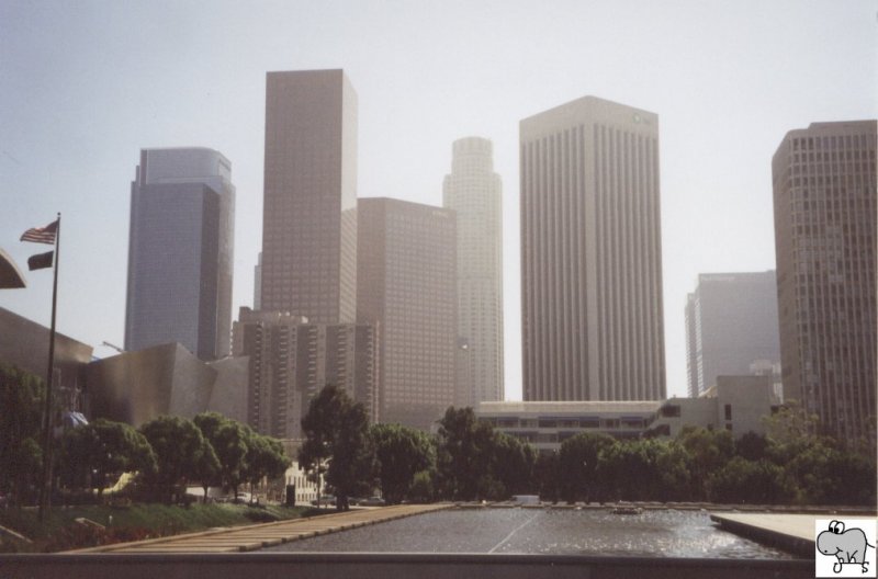 Die Hochhuser von Los Angeles vom Wasseramt aus, am 13. September 2002, fotografiert.