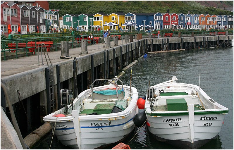 Die  Hummerbuden  am Hafen von Helgoland. 16.7.2007 (Matthias)