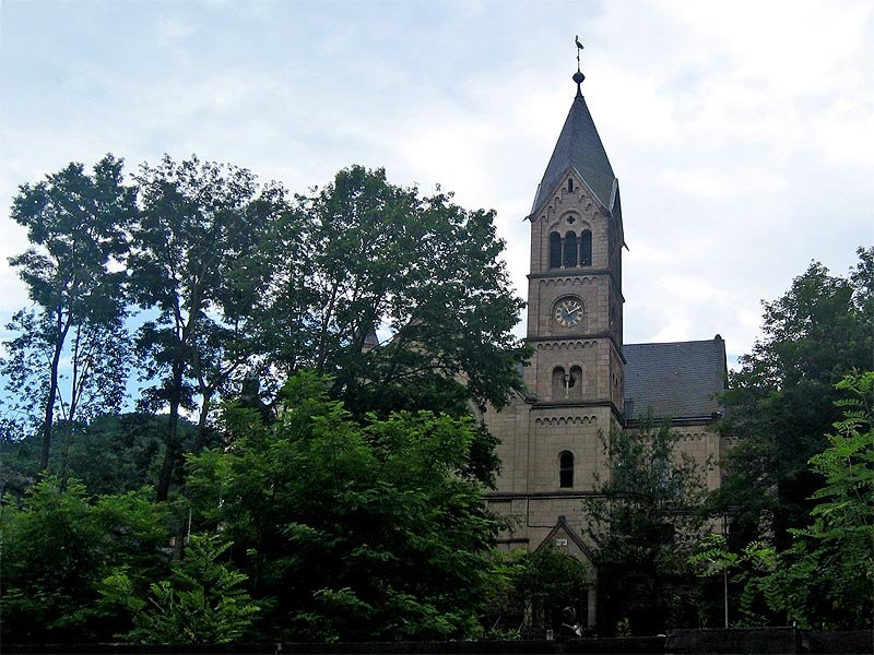Die Kaiser-Wilhelm-Kirche in Bad Ems.
Juli 2005