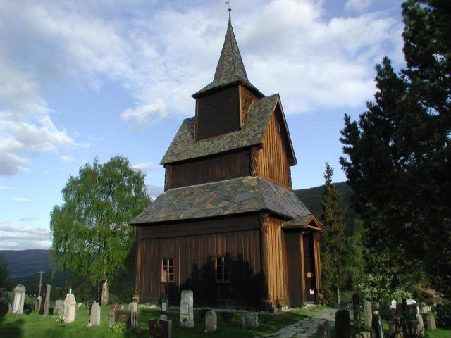 Die Stabkirchen von Torpo stammt aus der 2. Hlfte des 12. Jh. Torpo und Gol liegen im Hallingsdalen, Bezirk Buskerud.
