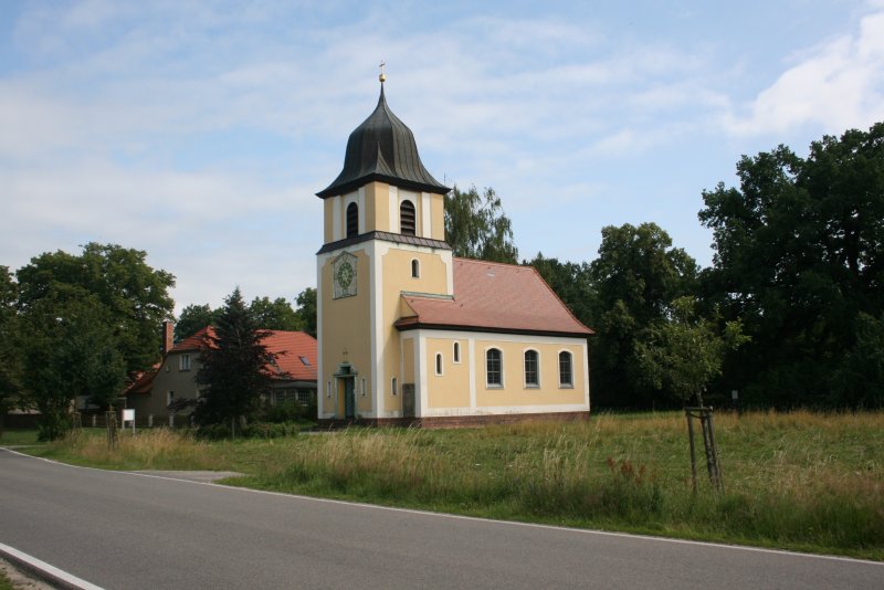 Forst (Lausitz), Ortsteil Mulknitz, Kirche. Gesehen am 28.06.09