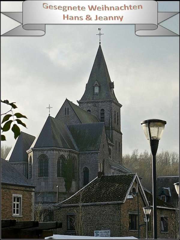 Mit der Kirche von Spontin wnschen wir allen Admins und Fotografen von staedte-fotos.de schne Weinachten. (07.12.08)