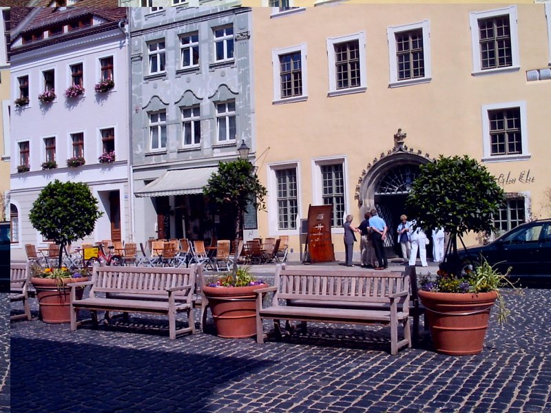 Rest. Wohnhuser in der Altstadt von Grlitz, Sommer 2004