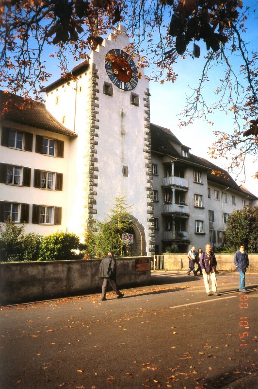 Stein am Rhein, Unterstadt, Stadttor im Oktober 2000