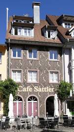 Elzach, Cafe Sattler in der Hauptstrae, Juli 2022