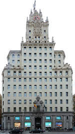 Edificio Telefnica an der Gran Via in Madrid.