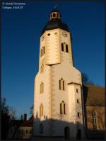 Der Turm der evangelischen Kirche St.Marien in Uebigau wurde letztes Jahr saniert.