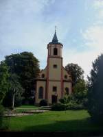 Rastatt in Baden, die Bernharduskirche, die lteste Pfarrkirche der Stadt, bereits 1207 urkundlich erwhnt, Aug.2010