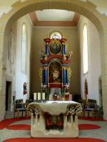 Pfaffenweiler, Altarraum in der St.Columba-Kirche, Juni 2013