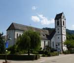 Wolfach im Schwarzwald, die katholische Stadtpfarrkirche St.Laurentius, geht zurck auf das 14.Jahrhundert, letzter Umbau von 1939-40, Juli 2013