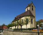 Feldberg im Markgrflerland, die evangelische Kirche, stammt aus dem 15.-16.Jahrhundert, April 2013