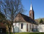 Btzingen, die evangelische Kirche, Mrz 2014
