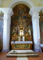 Kloster Marienburg, der Altar in der Klosterkapelle, Sept.2015