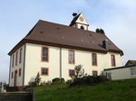 Gundelfingen, Blick zur evangelischen Kirche, Mrz 2016