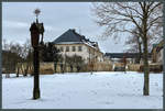 Ostansicht des Klosters Huysburg mit dem Gstehaus.