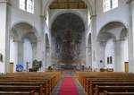 Todtnau, Blick zum Altar in der Kirche St.Johannes der Tufer, Juli 2020