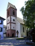 Mhlenbach, die katholische Kirche St.Afra, vermutlich 1512 erbaut, Juni 2020