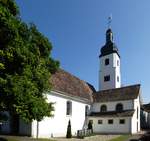 Neunkirch, Muttergottes-Kirche, Sdseite mit Grabsttte, Sept.2016