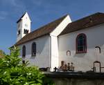 Diebolsheim, die katholische Kirche St.Bonifaz, Juni 2016