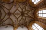 Kirche Ligerz, polygonaler Chor mit sptgotischem Netzrippengewlbe in Form eines Rautensterns.