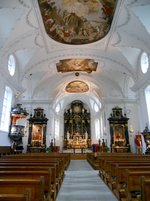 Gersau, Innenraum der Pfarrkirche St.