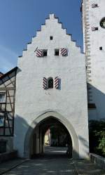 Pfullendorf, das hintere Tor der Doppeltoranlage von 1505, stadteinwrts gesehen, Aug.2012