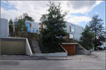 Moderne Architektur in der Umgebung von Basel -    Zwei Wohnhuser aus Sichtbeton in Riehen.